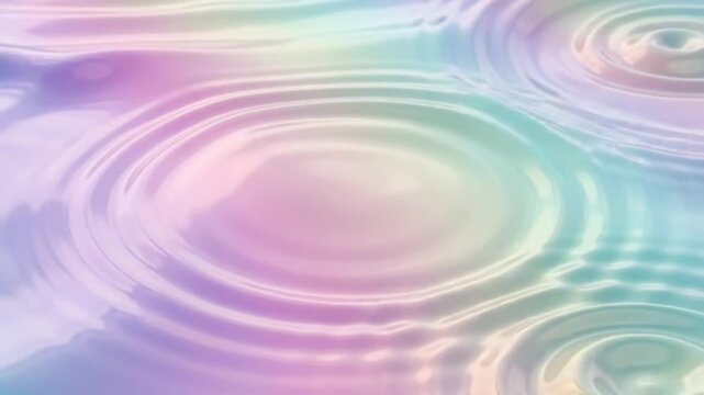 Iridescent holographic liquid waves in a motion gif background
