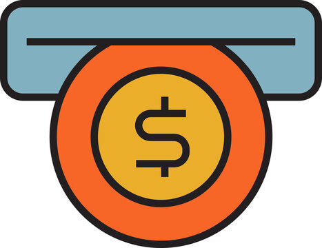 Dollar Coin Insert Icon
