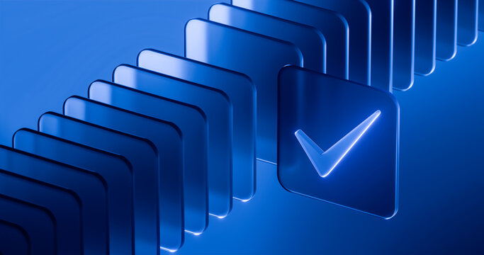 Checkmark Symbol for Digital Verification Approval and Workflow Management