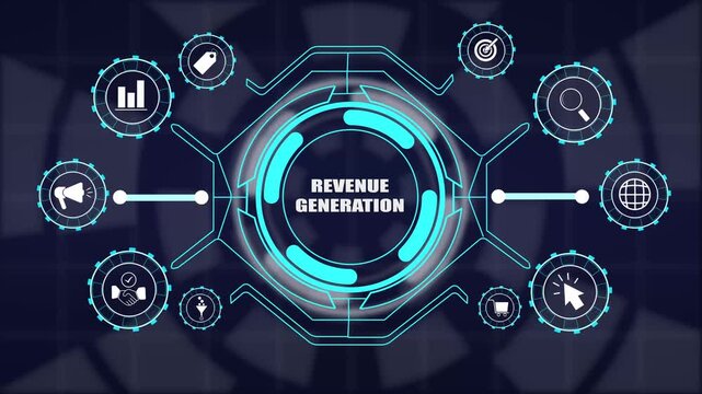 Corporate revenue generation framework featuring cash flow optimization, income diversification and growth