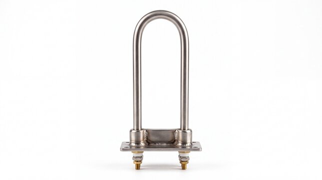 Industrial stainless steel heating element for household appliances featuring metallic surface texture on white background
