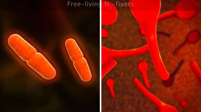 Scientific overview of biological N₂ fixation types, including symbiotic, associative, and free-living.