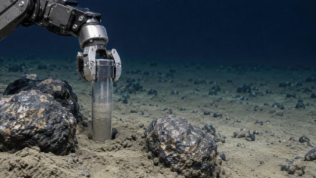 Benthic baseline survey with robotic arm sampling deep-sea sediment