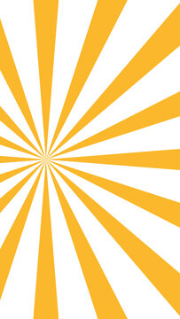 Yellow Orange Sunburst Retro Radial Rays Pattern Background