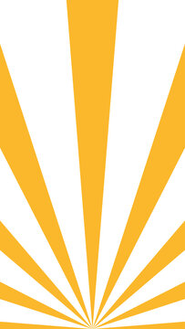 Yellow Orange Sunburst Retro Radial Rays Pattern Background