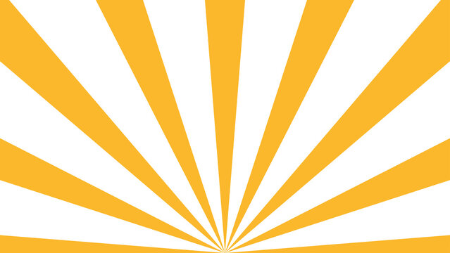 Yellow Orange Sunburst Retro Radial Rays Pattern Background