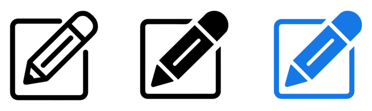 edit pencil icon set for web apps