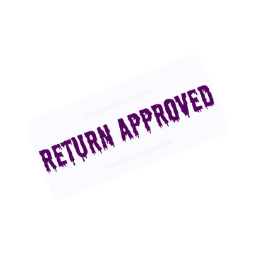 Return approved stamp on transparent background