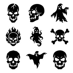 Fototapeta premium Halloween Creepy Character Silhouette Icon