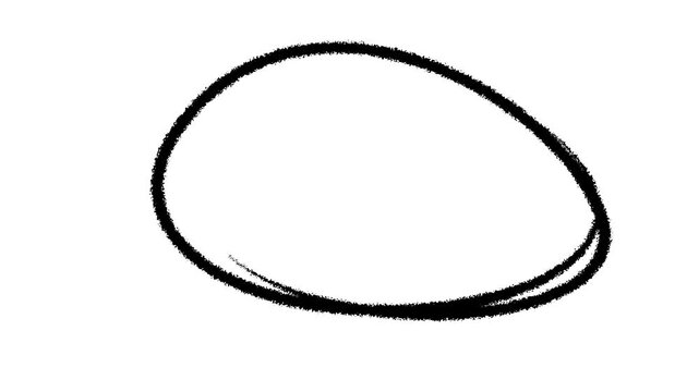 Hand drawn red circle marker highlights 4k video animation on transparent background. Scribble highlights overlay alpha channel. Brush stock red circle marker pen style for making text