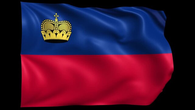 4K_Liechtenstein Flag_Keyed_Loop