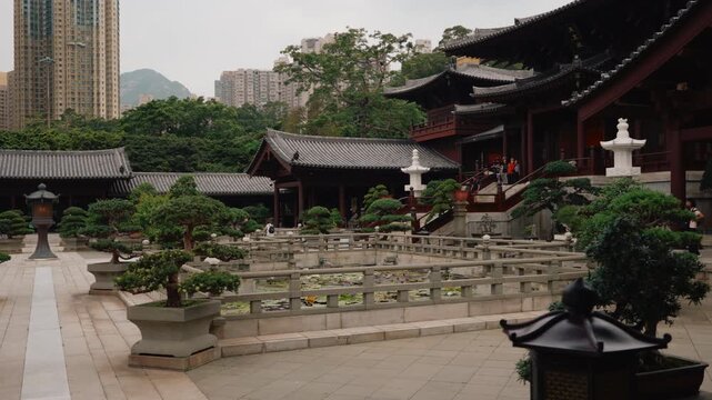 Chi Lin Nunnery and lotus ponds in Diamond Hill, Hong Kong - 10 September 2026.