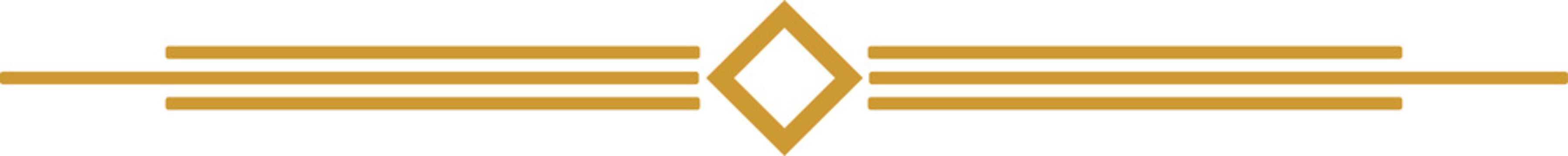 Golden abstract geometric shape with a diamond in the center. The design is elegant and modern, with a luxurious feel