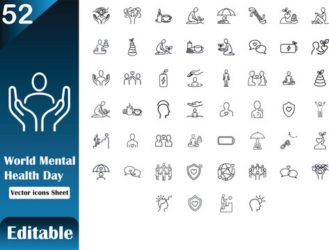 Set of sixty-four cybersecurity and data protection line icons on white