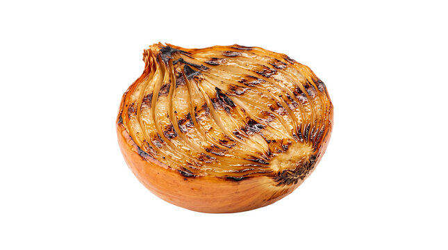 Grilled Half Onion Isolated PNG Transparent Background
