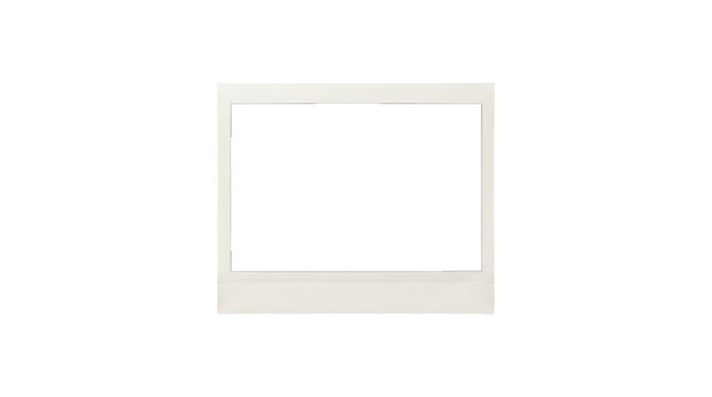 Blank polaroid photo frame isolated on transparent background