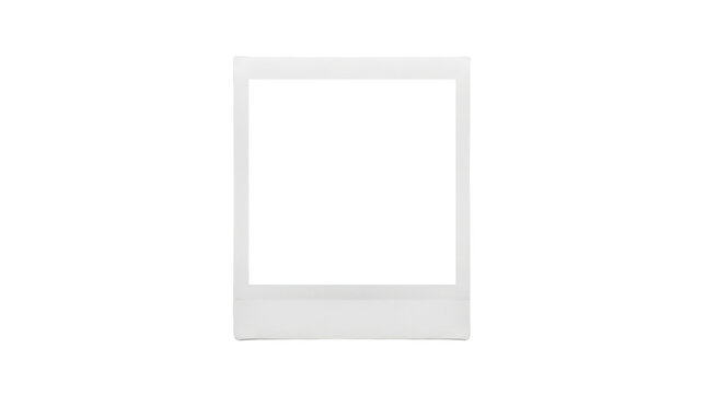 Blank instant photo frame isolated on transparent background