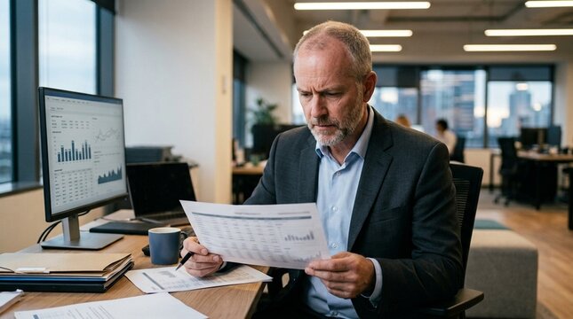 Insurance claims manager reviewing a regulatory fine exposure estimate - cybersecurity risk management concept