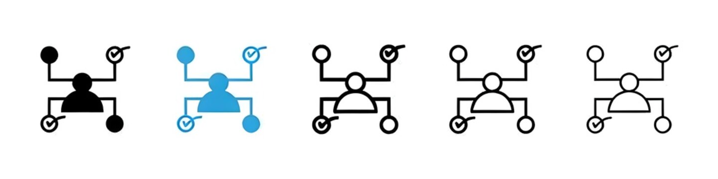 Multitask icon collection set. Thin line customizable illustration. Contour symbol. Vector isolated outline drawing. Editable stroke
