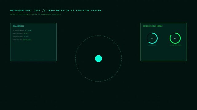 Hydrogen Fuel Cell Reaction Stack Telemetry HUD Loop