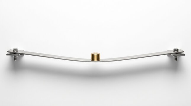 Metal beam sagging under weight illustrating creep deformation physics
