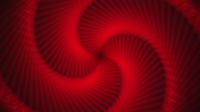 Red swirling spiral animation expands with dynamic radial lines. Hypnotic fluid vortex motion fills the swirling spiral animation. Vibrant ambient energy flows through the red spiral.
