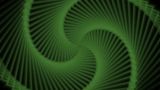 Green geometric pattern animation swirls around a dark center void. Hypnotic kaleidoscope lines guide the geometric pattern animation. Symmetrical abstract visual art drives the green pattern.