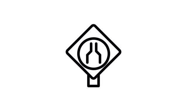 narrow road minimalist stroke animation