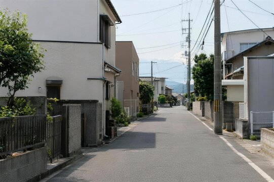 Quiet backstreet in a regional Japanese city