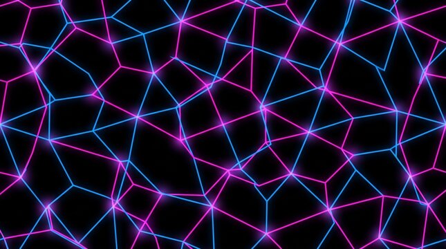 Warm Sunset Geometric Pattern &mdash; Light Density Abstract Graphic &mdash; Neon Midnight