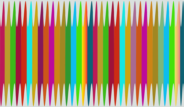 Vibrant Equalizer Waves Pattern with Colorful Vertical Spikes. Colorful Abstract Vertical Wavy Stripes Pattern Background