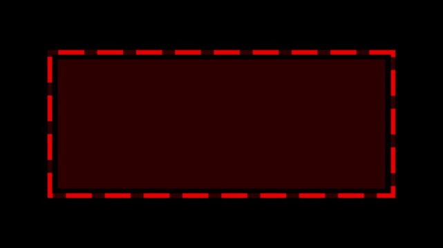 Dark Red Alert Panel With Dashed Border