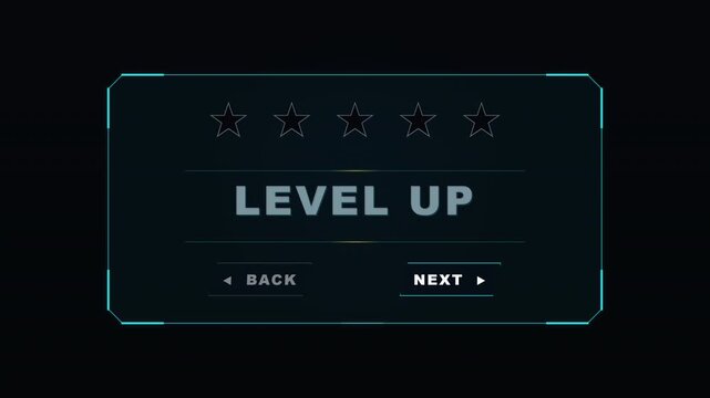 4K Level Up Arcade 5 Stars Reward Title Alignment Loop