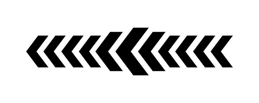 Symmetrical double sided chevron arrows for bidirectional navigation and flow infographics on transparent background.