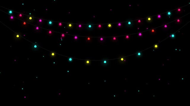 Multicolor Hanging Christmas Fairy String Lights Garland Loop