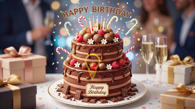 birthday cake with candles
