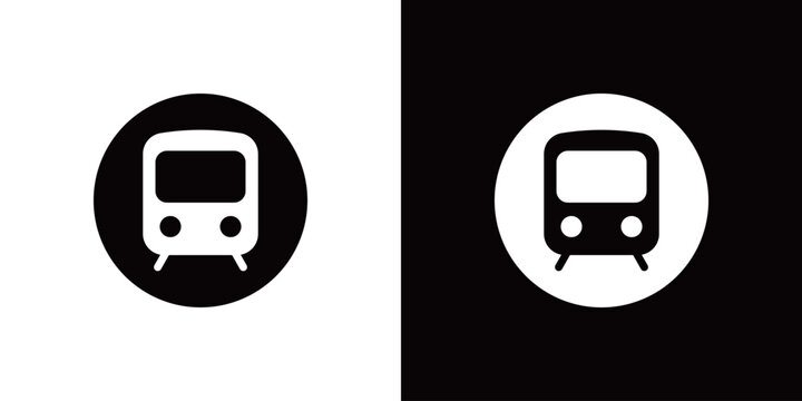 電車の丸囲みアイコン 鉄道 アクセス