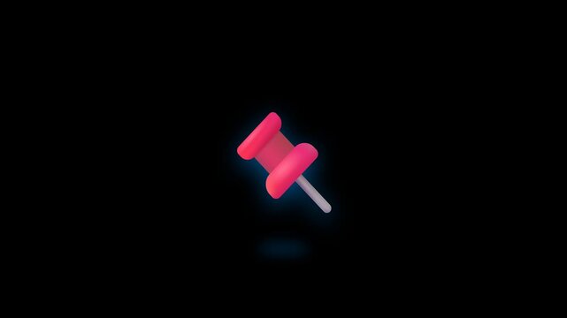Red Push Pin Floating Against A Dark Background With Subtle