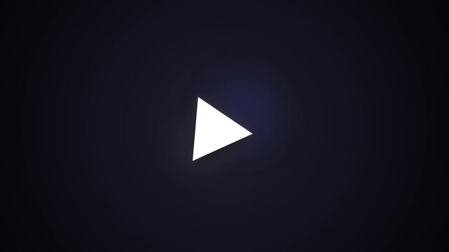 White Play Button Icon Centered on a Dark Minimalist Background