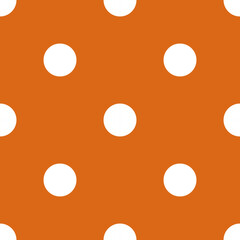 Maple Colors Autumn Fall Inspired for Thanksgiving Cozy Season Polka Dot Seamless Pattern  © sashisme