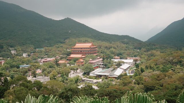 Main hall of Po Lin Monastery on Lantau Island, Hong Kong - 10 September 2026.