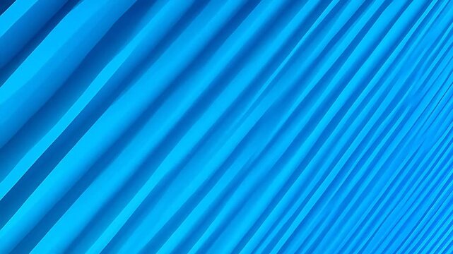 Abstract blue diagonal radiating stripes on solid blue background