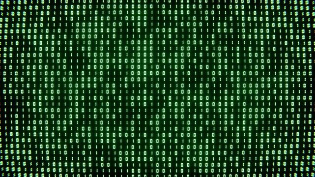 Binary Numbers on Computer Screen Visual Loop