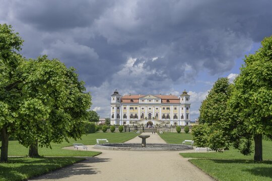 View of the castle from the castle park, Milotice u Kyjova, South Moravian Region, Czech Republic
