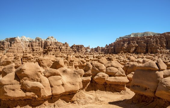 Eroded Hoodoos, Entrada Sandstone Rock Formation, Goblin Valley State Park, San Rafael Reef, Utah, Southwest, USA