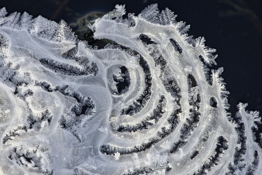 Ice structures, Emsland, Lower Saxony, Germany
