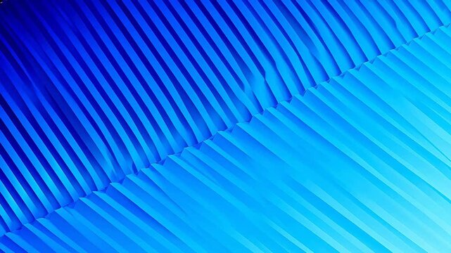 Abstract blue background with parallel diagonal stripes forming a layered structure