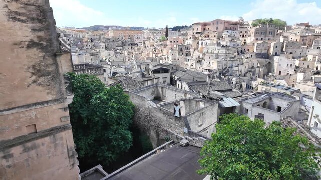 Amazing view of The Old town of Matera, Basilicata Region, Italy
