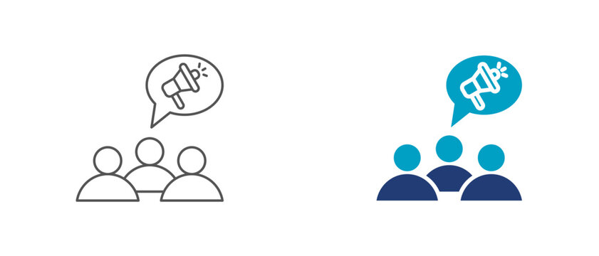advocacy icon set, customer recommendation symbol for brand loyalty, customer support, referral, engagement, and marketing. editable vector illustration
