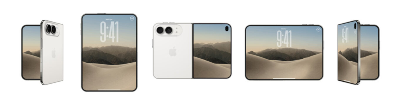 New Apple iPhone Duo in different sides, in official Star White.